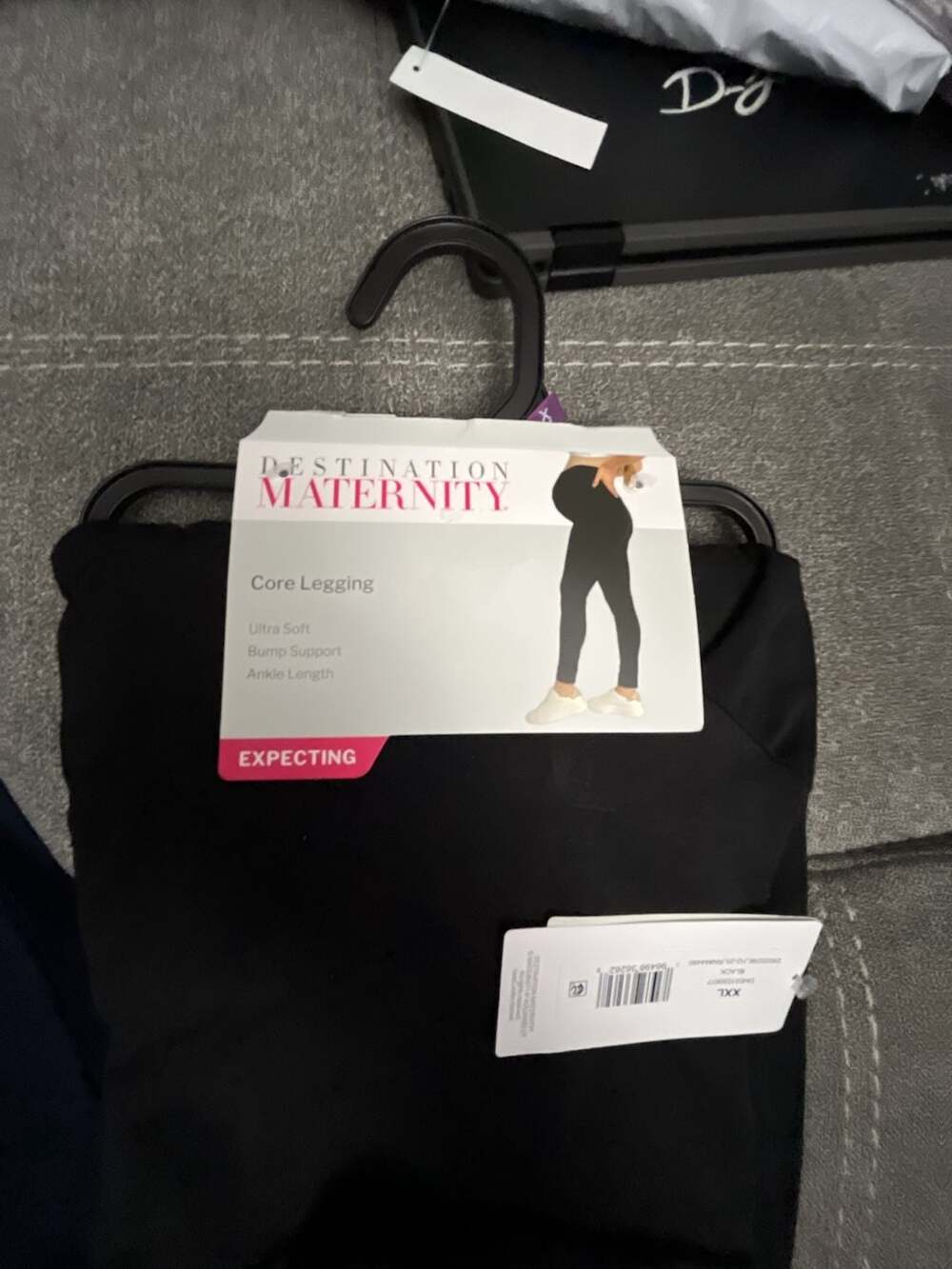 Destination Maternity Core Legging Ultra Soft Bump Support Ankle Length Black XX